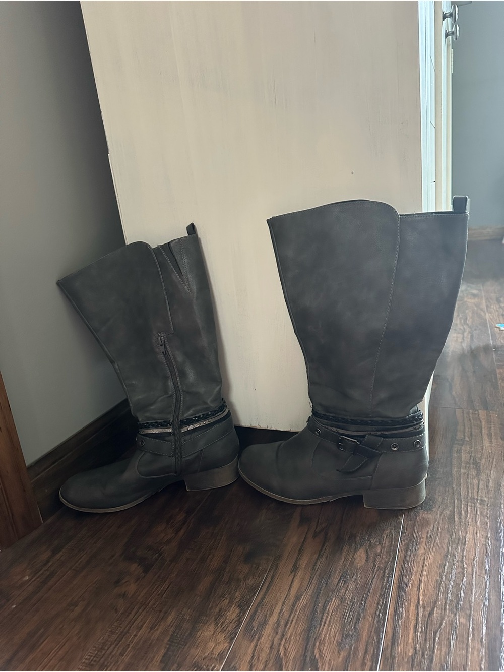 Maurices Tall Knee-High Boots in Gray